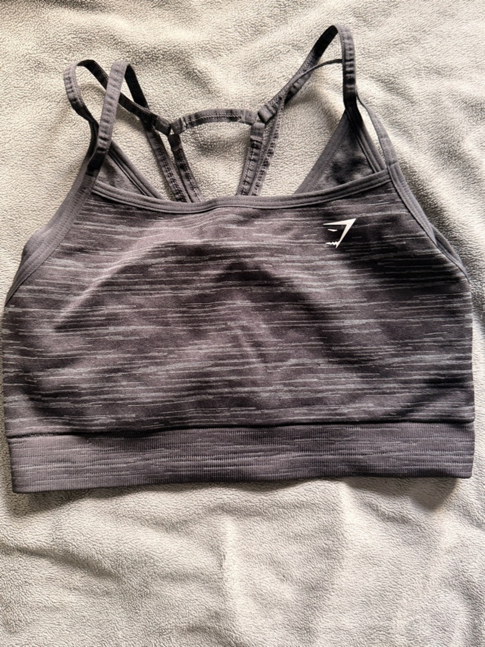 Gymshark Seamless Strappy Sports Bra - Charcoal Grey